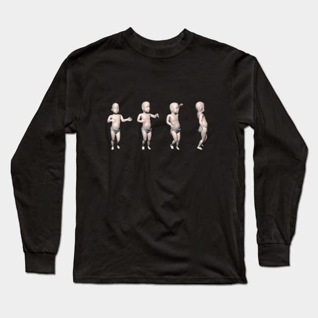 Dancing Baby GIF Meme - Ooga Chaka, Ally McBeal, 90s Internet Long Sleeve T-Shirt by softbluehum